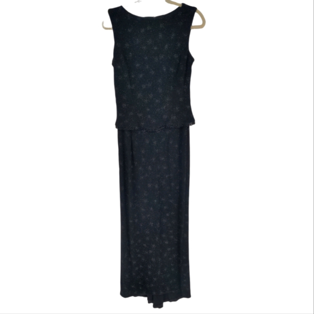 Scott McClintock Millennium 2000s Vintage Long‎ Beaded Sparkle Maxi Dress Size 6